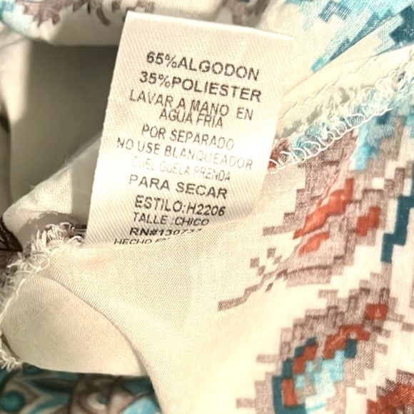 ⭐️UMGEE, FLORAL CROSSED NECK
SLEEVELESS DRESS, MOCHA & SKY, EUC, Size Small - Picture 5 of 11